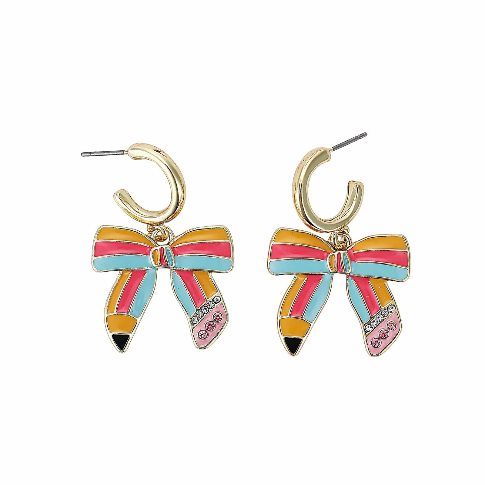 Image of Pencil Bow Earrings