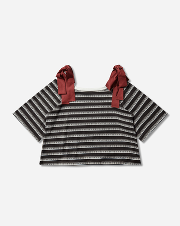 Women's Bow Top Black Border