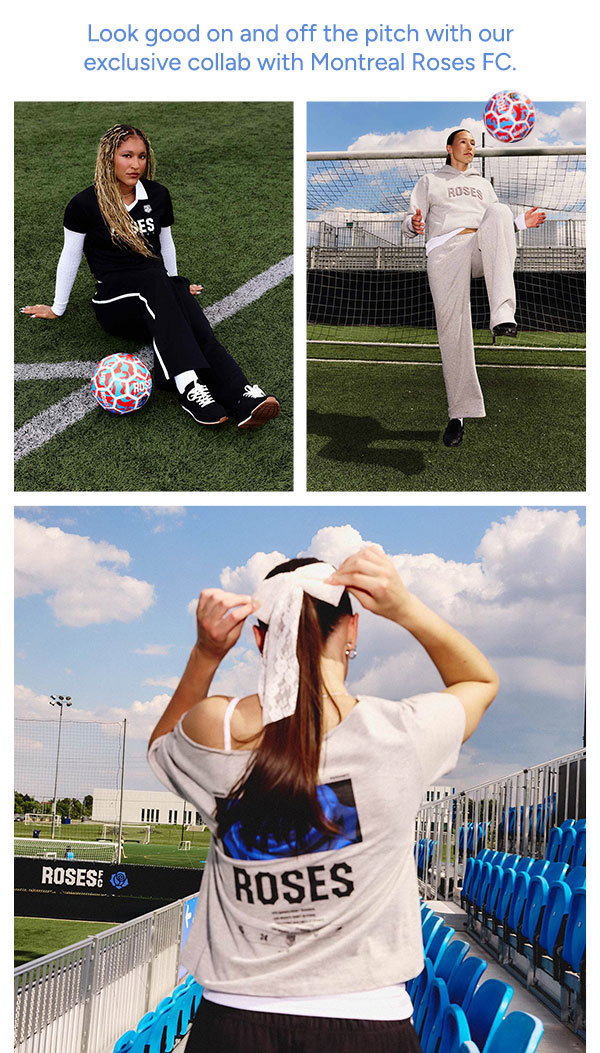Look good on and off the pitch with our exclusive collab with Montreal Roses FC.