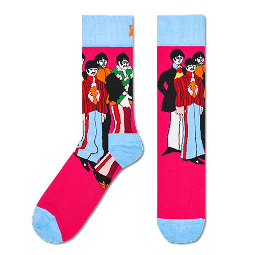 The Beatles Band Poses Sock
