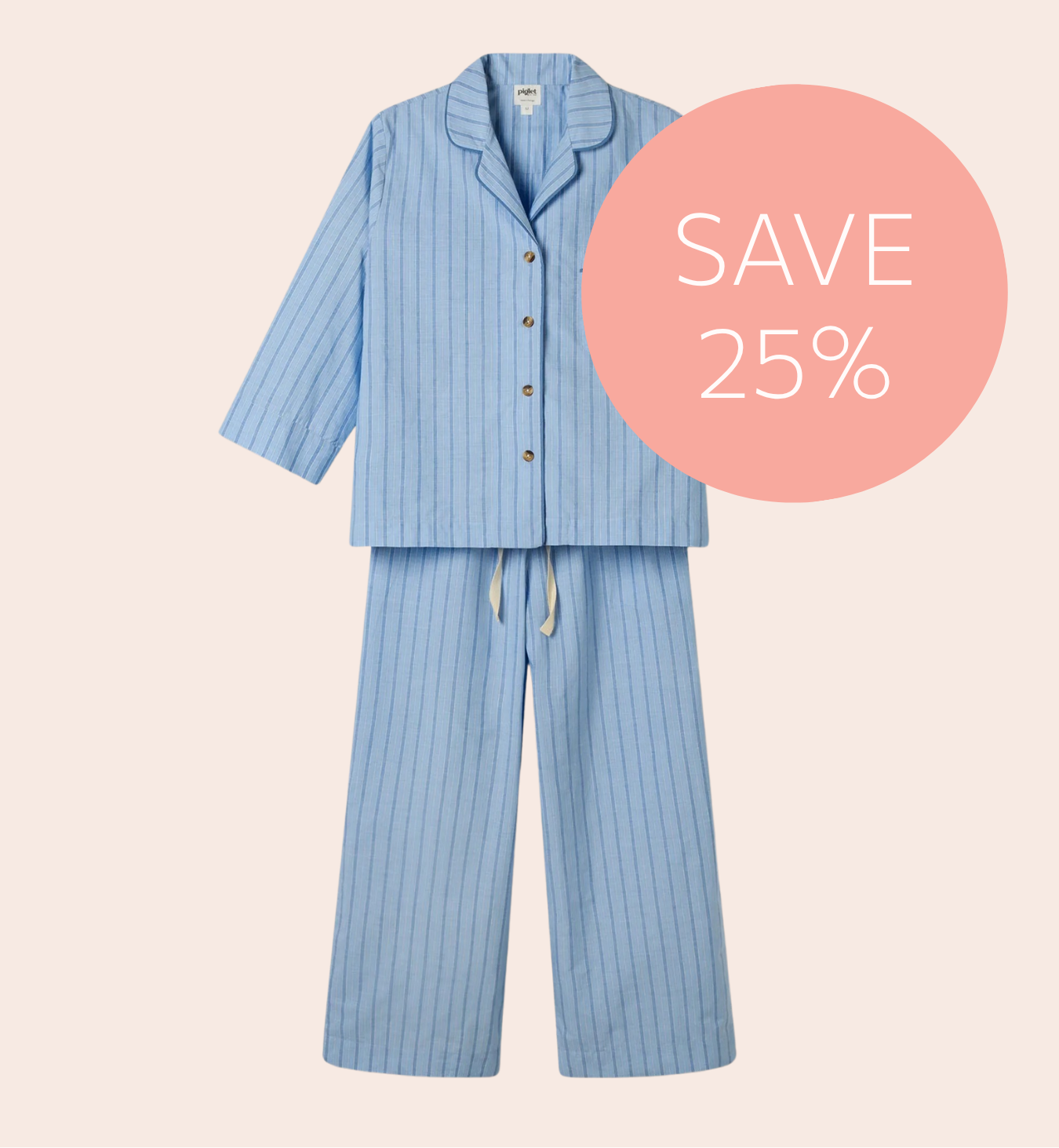 Favorite Stripe Cotton Cropped Pajama Set