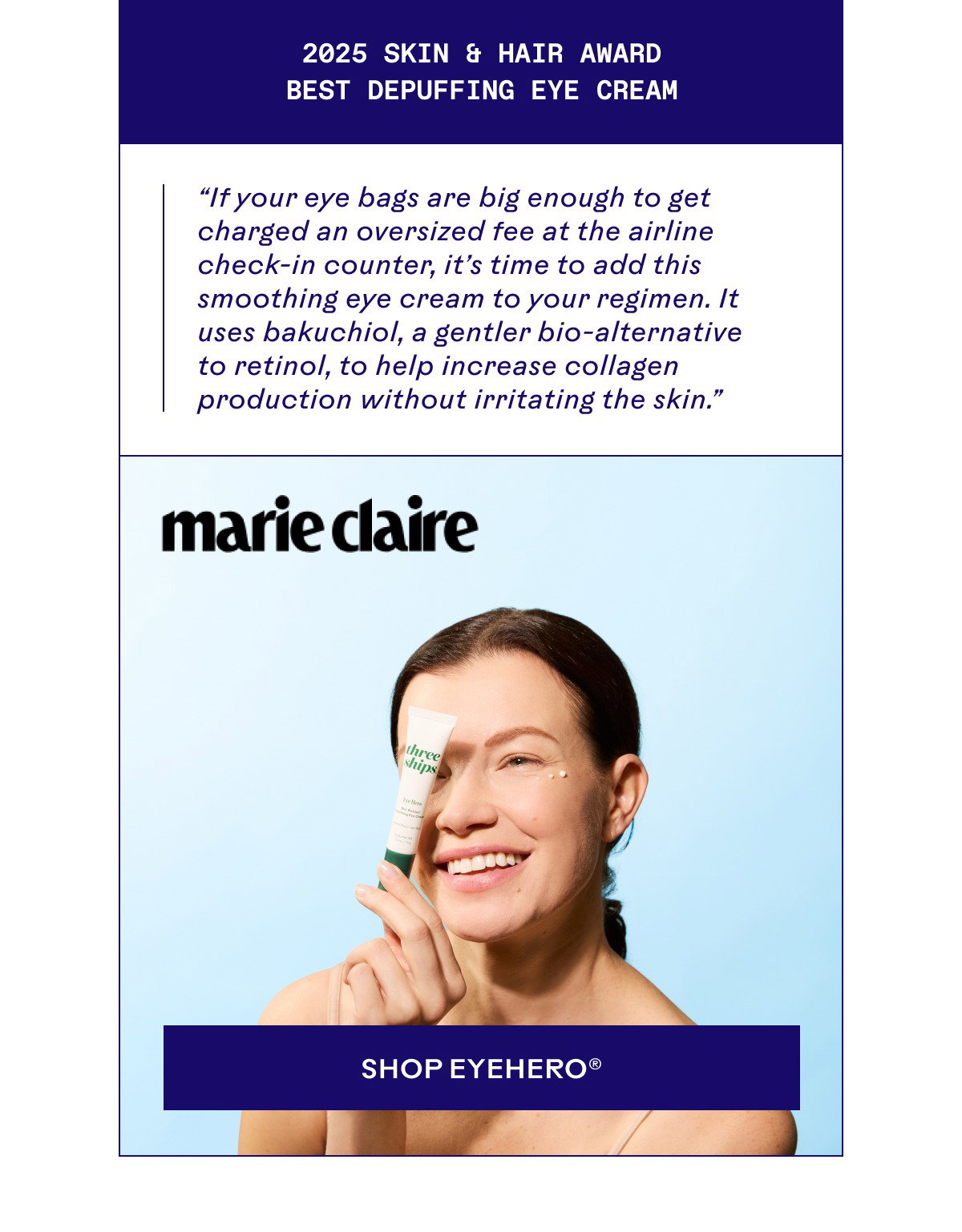 2025 Skin & Hair Award, Best Depuffing Eye Cream