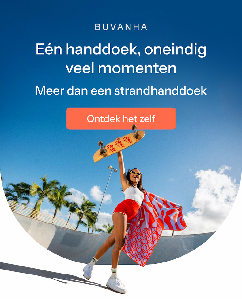 Eén handdoek, oneindig veel momenten. Meer dan een strandhanddoek. Ontdek het zelf