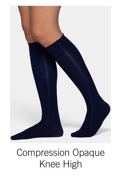 Compression Opaque Knee High 3 Pair Pack