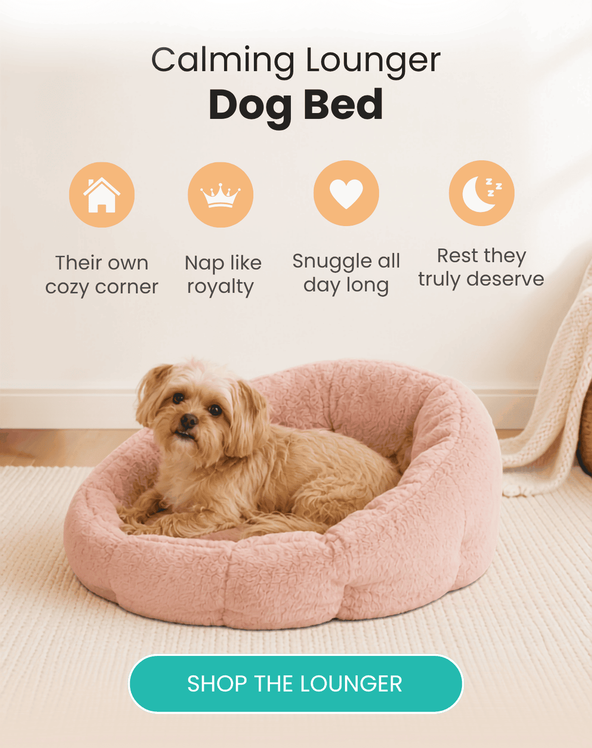 Calming Lounger Dog Bed