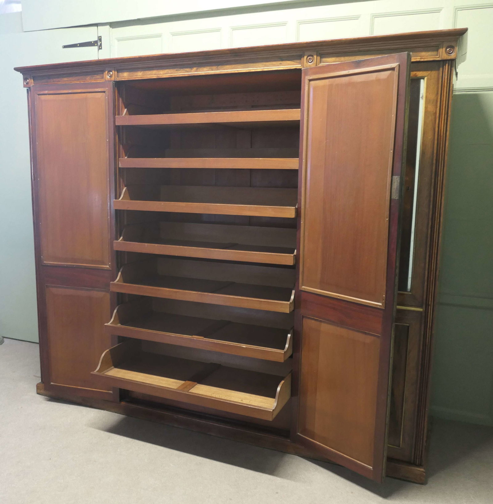 Regency Rosewood Wardrobe, Linen Press Or Compactum This Is A Superb Quality Piece