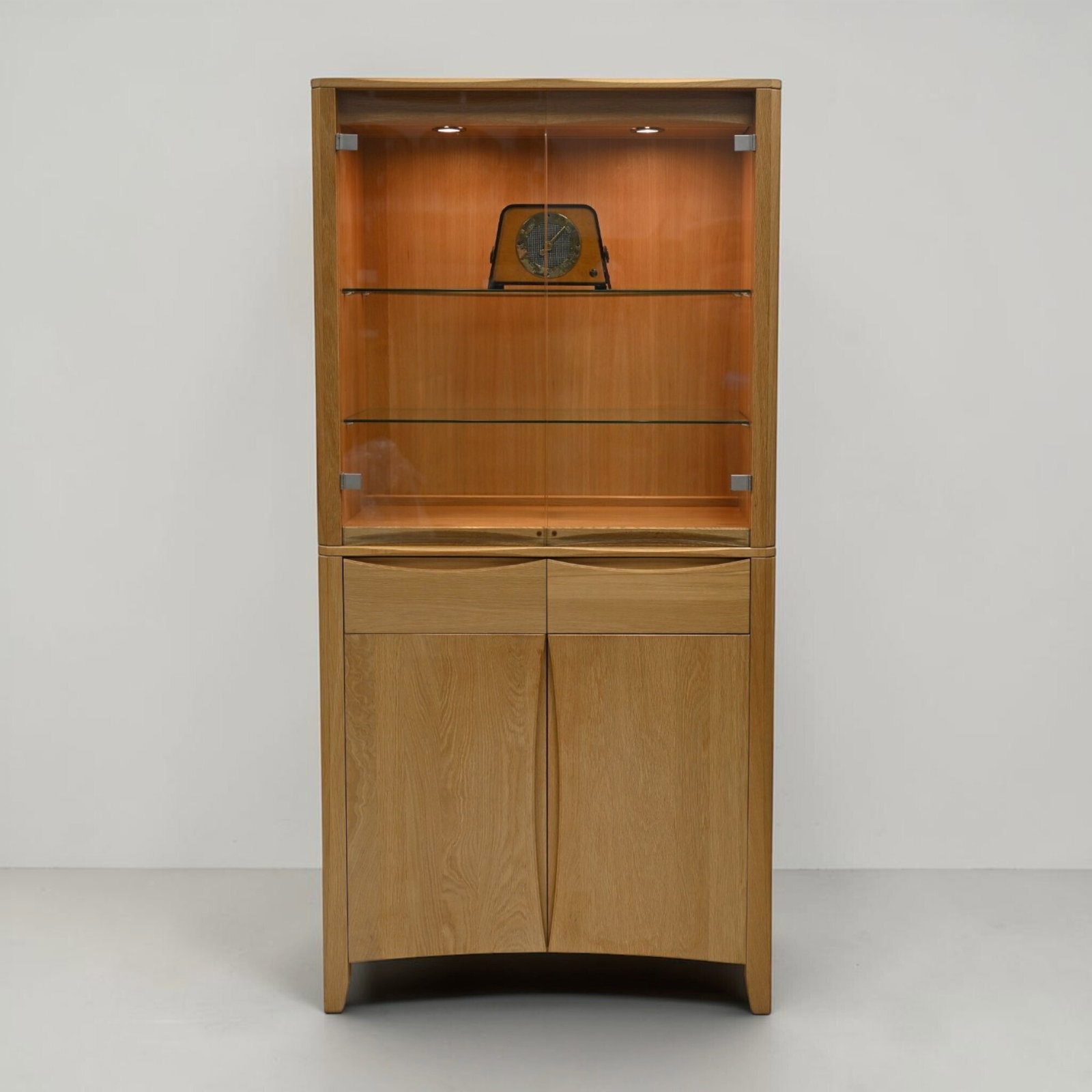 Ercol Oak Artisan Display Cabinet Top Light Finish Free Uk Delivery*