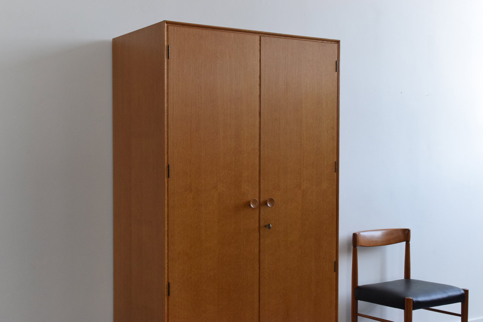 Vintage Oak Double Wardrobe By Meredew