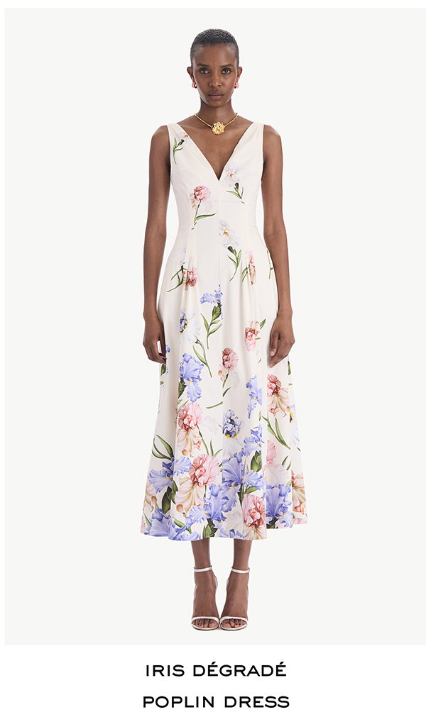 Degradé Iris Cotton Poplin Dress