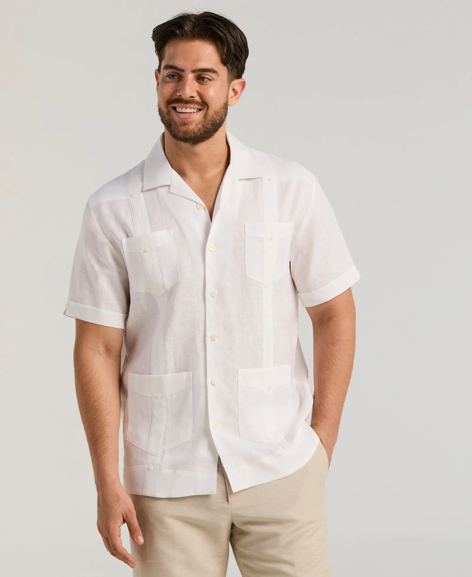 Image of 100% Linen Classic Guayabera