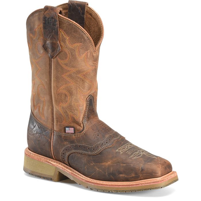 Shop Baker Steel Toe western boot in brown