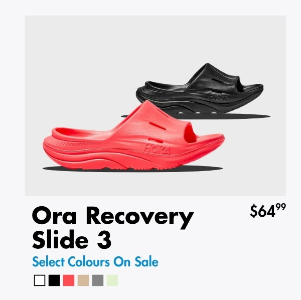 unisex ora recovery slide 3, $64.99
