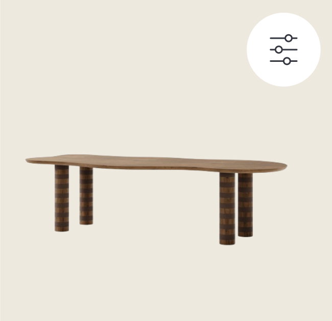 Render eettafel abu met pip onderstel