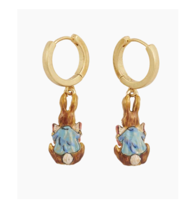 Fable England x Peter Rabbit Reading Charm Huggie Earrings