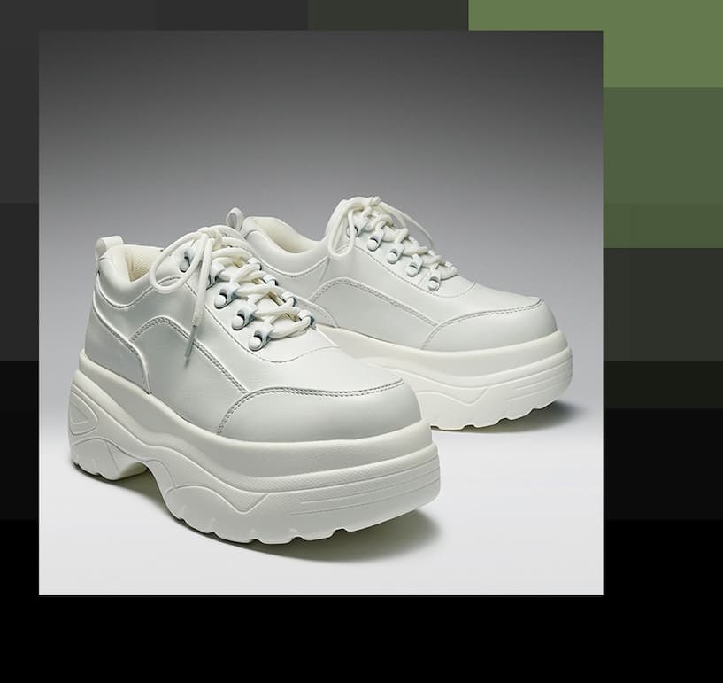 Jennie White Chunky Bubble Trainers