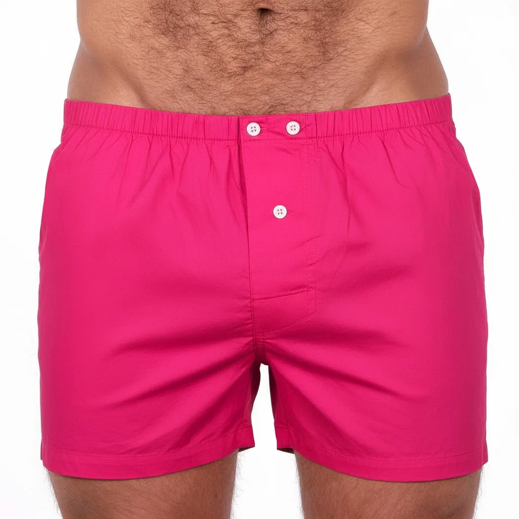 Image of “HUNTER" - Solid Hot Fuchsia Pink Slim-Cut Boxer Short - Made In USA