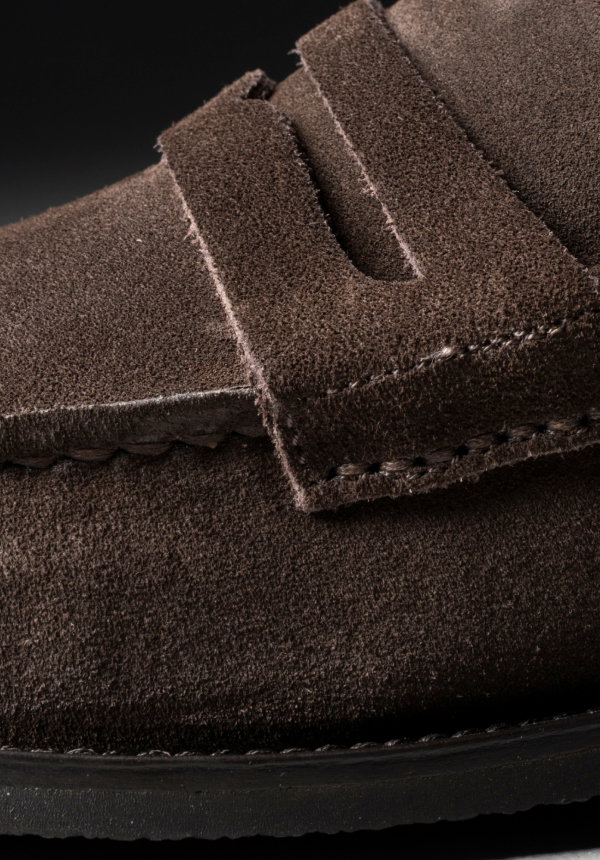 Click Here To Shop The Sorrento Penny Loafer In The New Color Bitter Chocolate Suede.