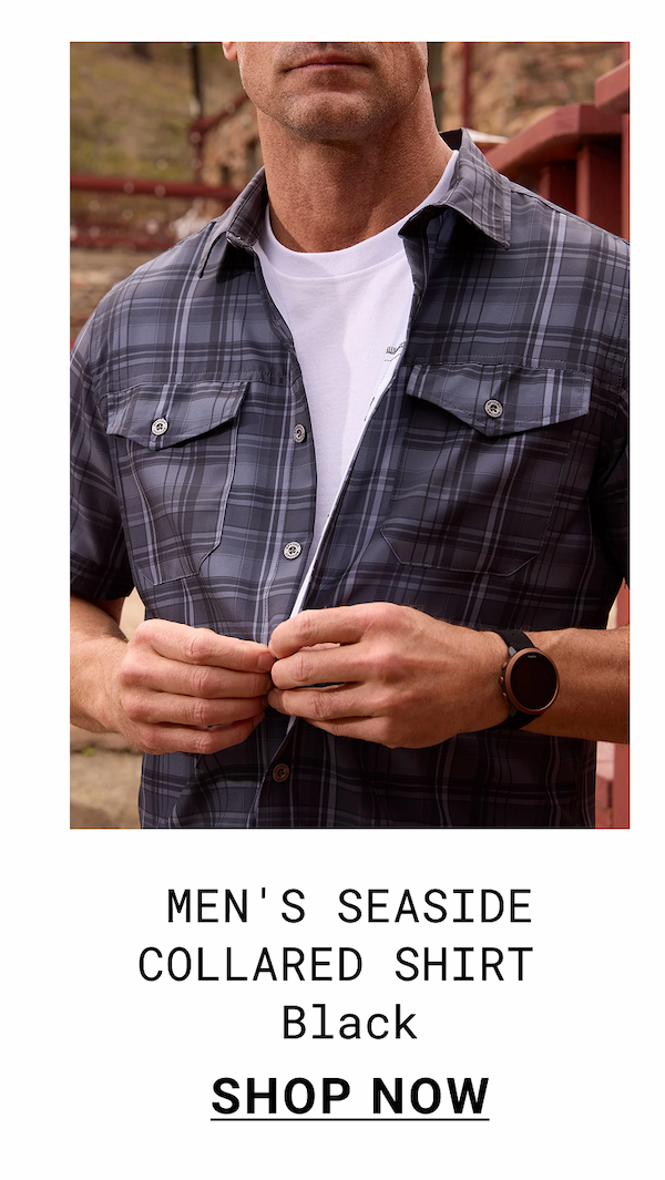 Men's Seaside Collared Shirt - Black