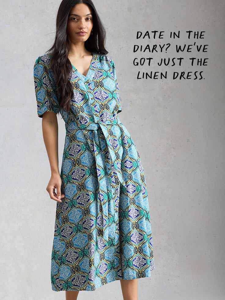 Shop Val Linen Blend Dress