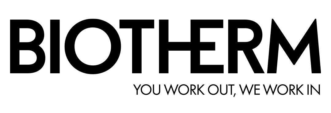 Logo Biotherm en la parte superior.
