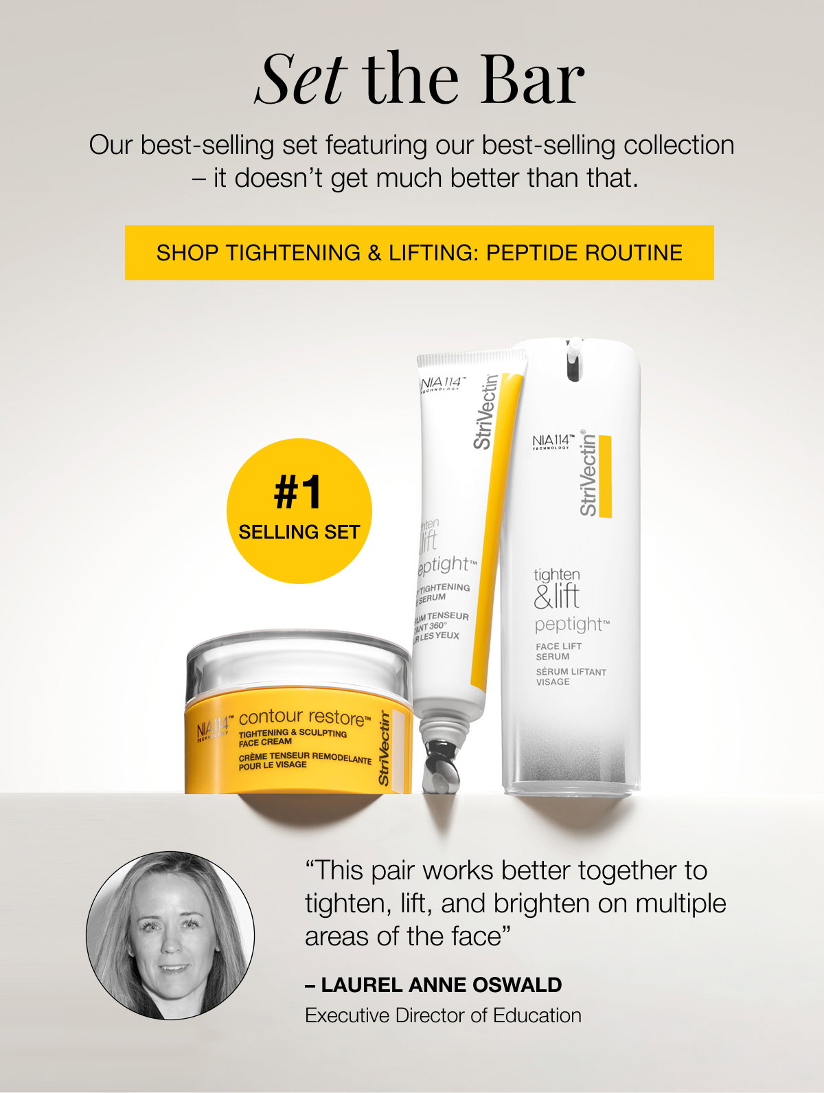 Meet Our #1 Selling Set: Tightening & Lifting: Peptide Routine