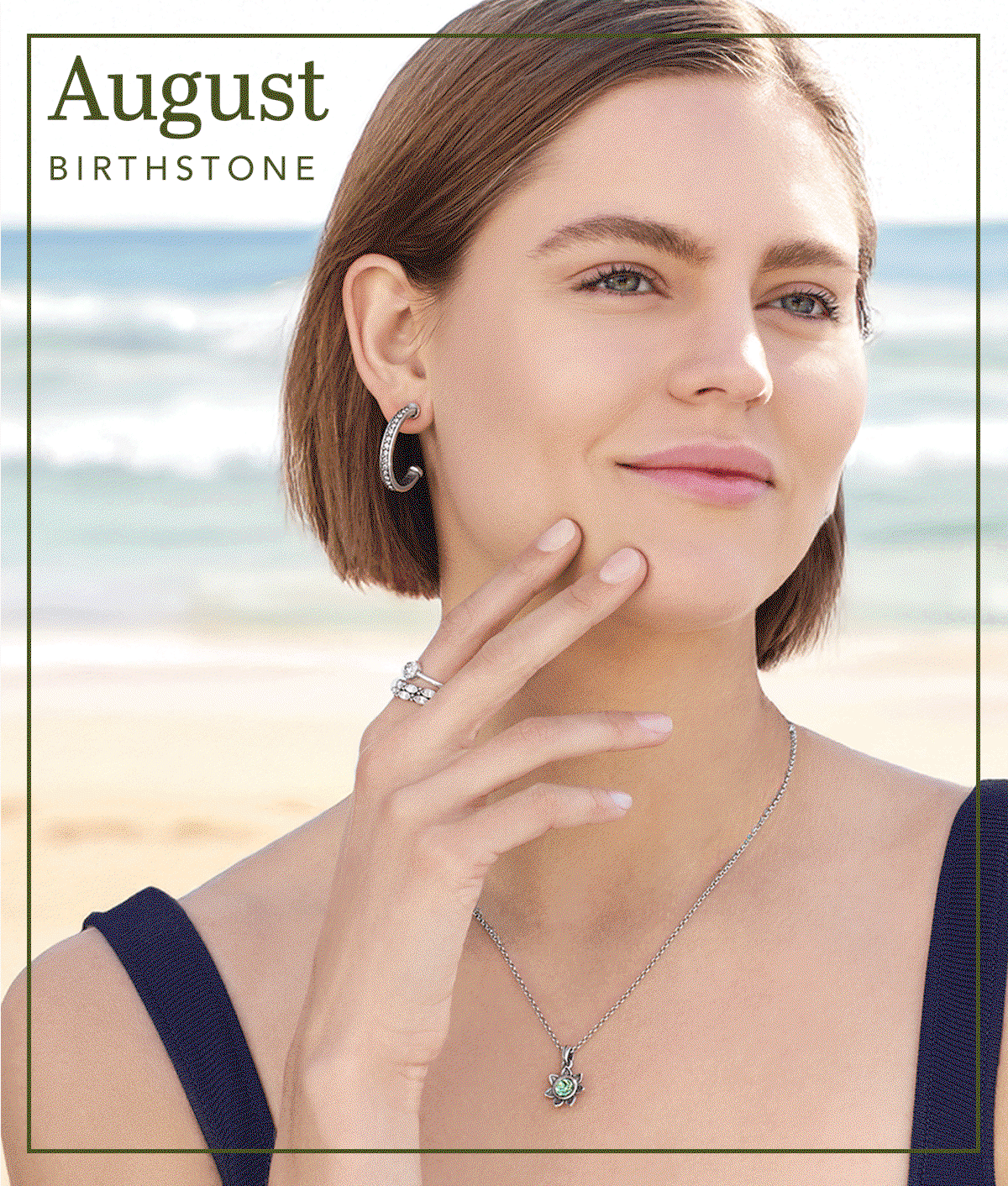 August Birthstone - Looking for the perfect August birthday gift? Inspired by the vibrant green hue of peridot, August's birthstone, these hand-set fine European crystals make every celebration sparkle. Peridot symbolizes joy, protection, and good fortune. - Shop Now