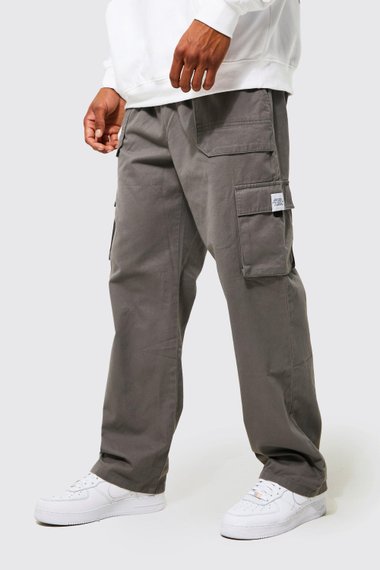 Elasticated Waist Relaxed Fit Buckle Cargo Trouser