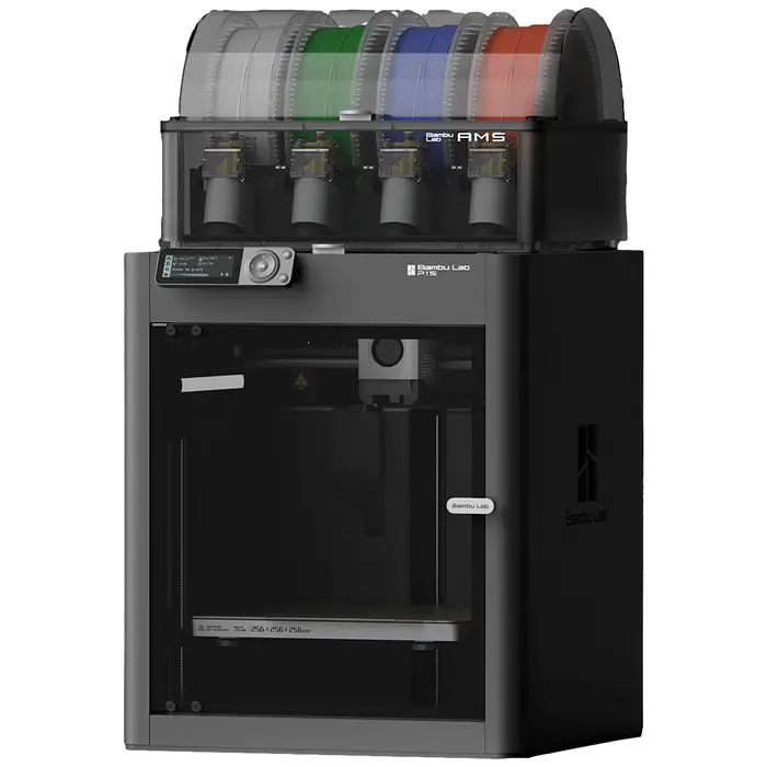 BambuLab P1S Combo (AMS) 3D Drucker beheizbares Druckbett, integrierte Kamera, App-Anbindung, inkl. Software, inkl. Materialsystem