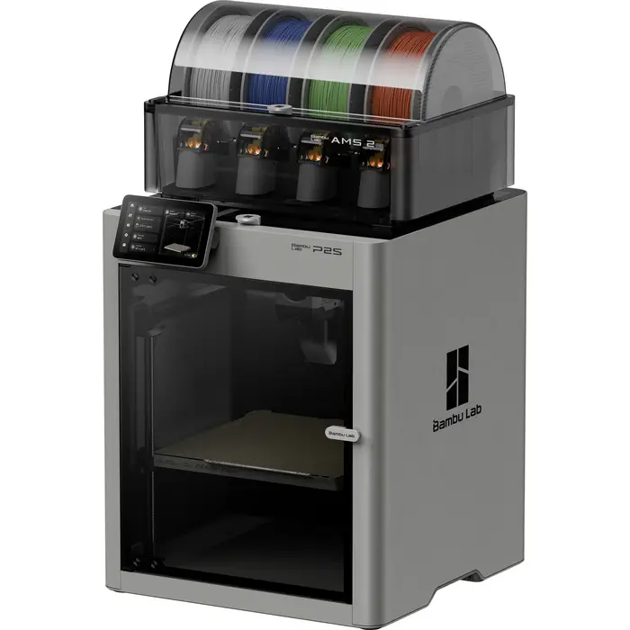 BambuLab P2S Combo (AMS 2 Pro) 3D Drucker beheizbares Druckbett, integrierte Kamera, LED-Beleuchtung, App-Anbindung, 12,7 cm Farb-Touchscreen,