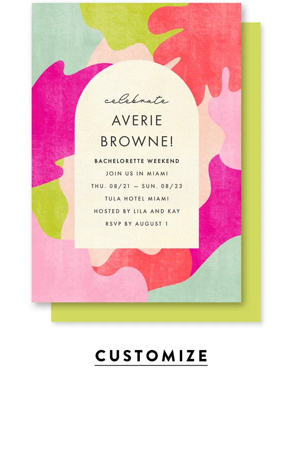 Customize the La Jolla Invitation by Ashley DeMeyere.