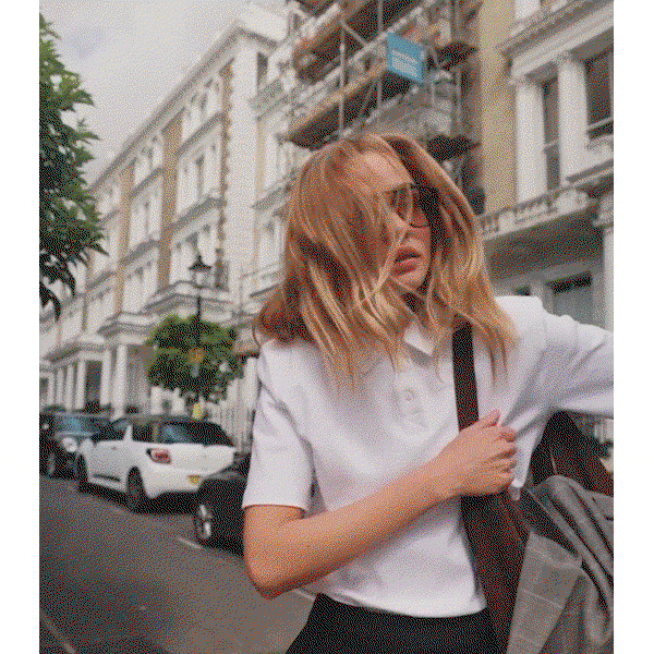 Kayla Strong Shoulder Polo Top