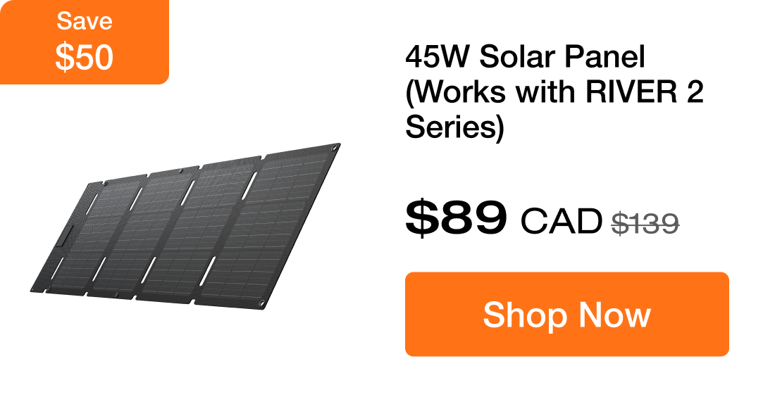 45W Solar Panel (Works with RIVER 2 Series) $89