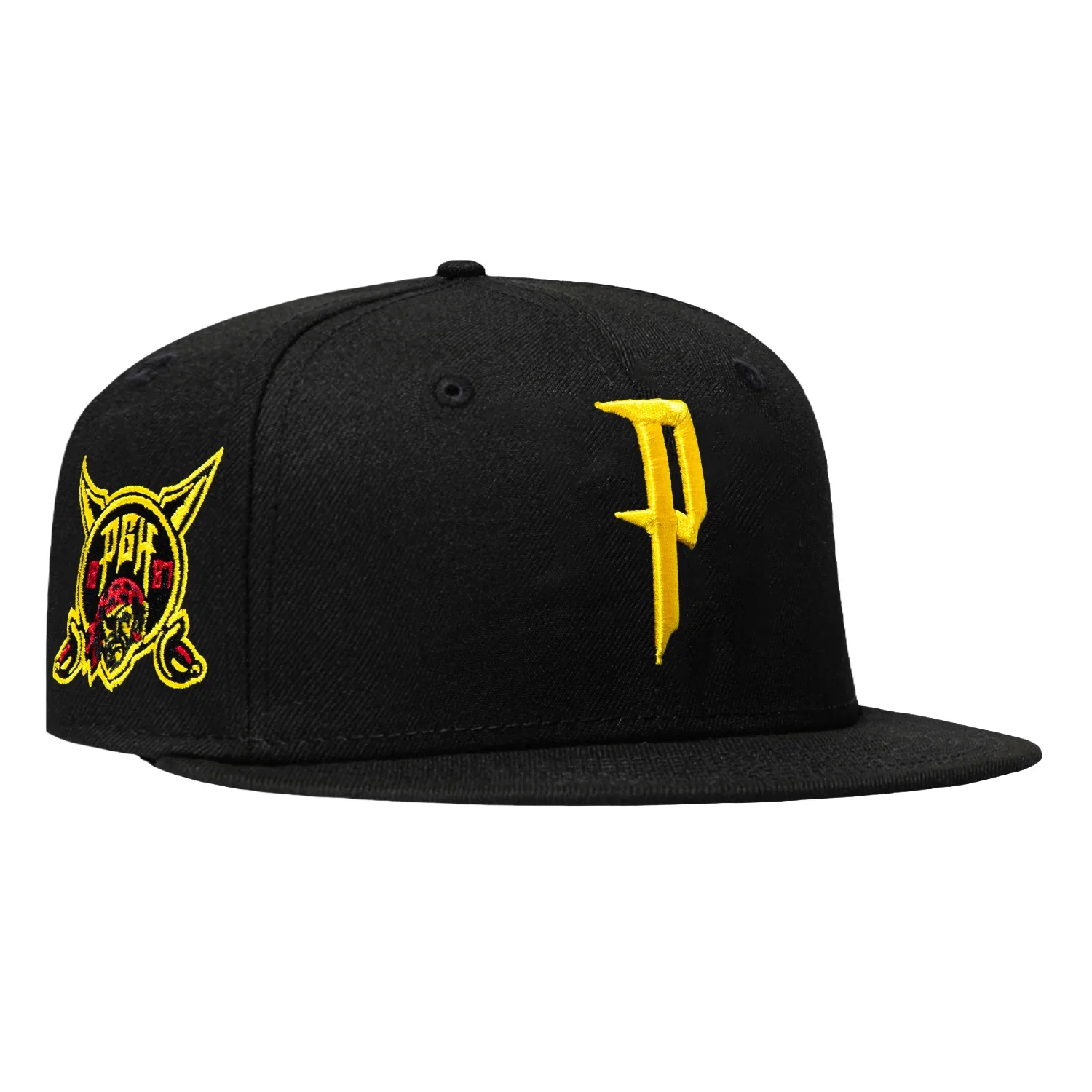 Image of New Era 59Fifty 2026 City Connect Pittsburgh Pirates Logo Patch P Hat - Black, Gold