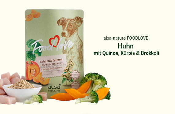 alsa-nature FOODLOVE Huhn mit Quinoa, Kürbis & Brokkoli
