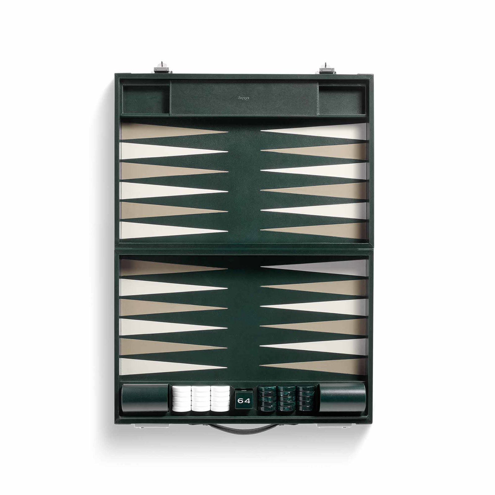 Image of Hanover Small Backgammon in Saddle Leather