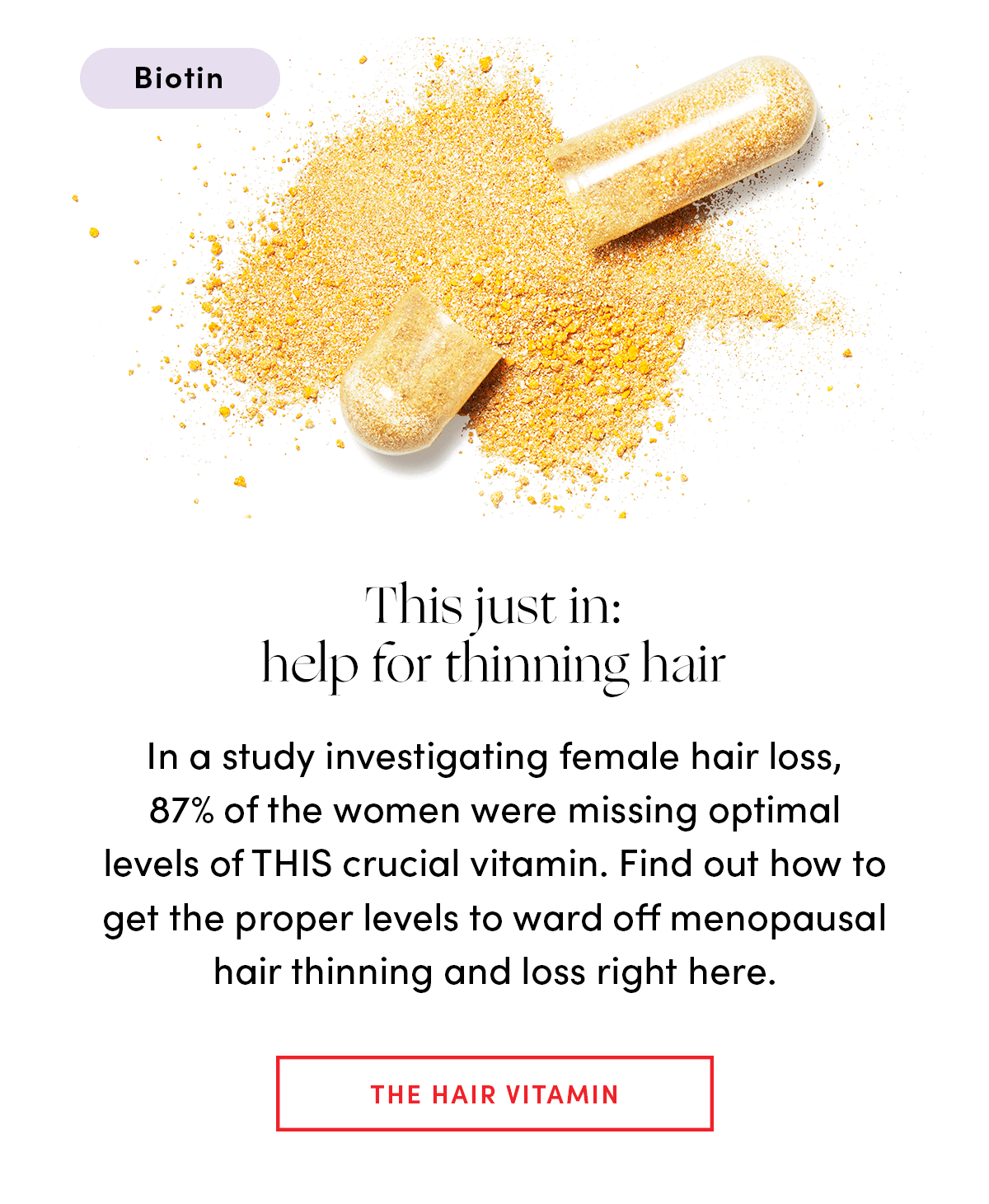 This just in, Help for thinning hair 