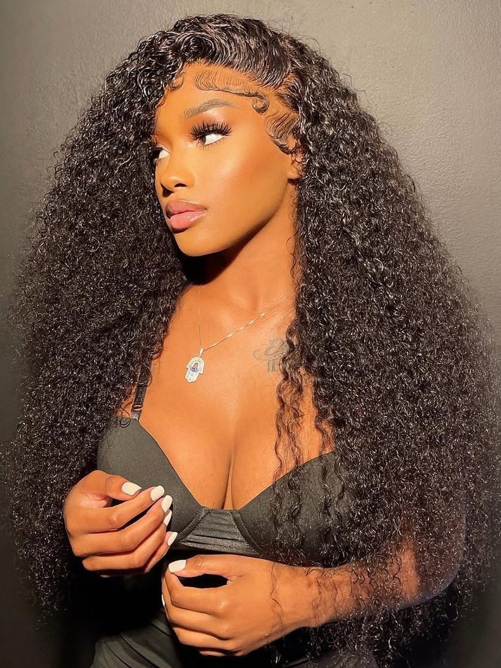 Full Density Curly Human Hair 13×4 Lace Front Wig Closure Wig For Beginners