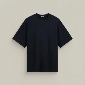 Merino Oversized T-Shirt in Dark Navy