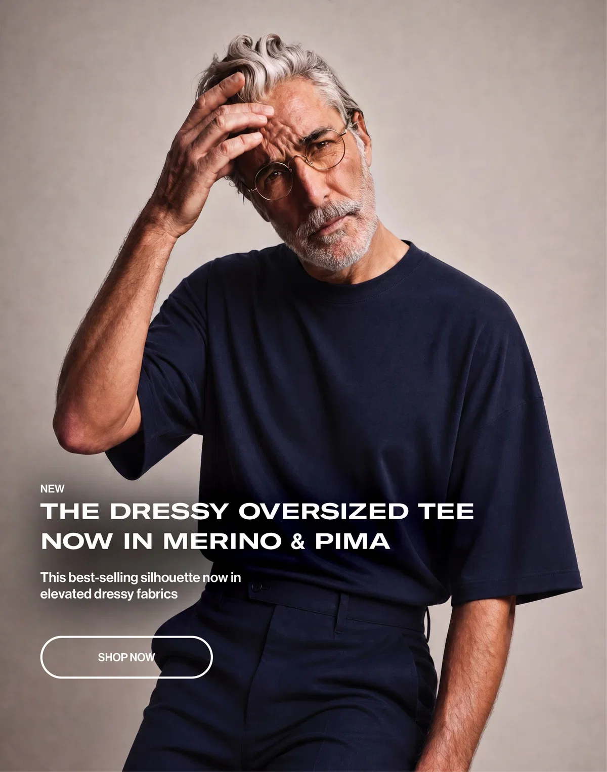 New: the dressy oversized tee, now in merino and Pima