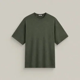 Merino Oversized T-Shirt in Flint