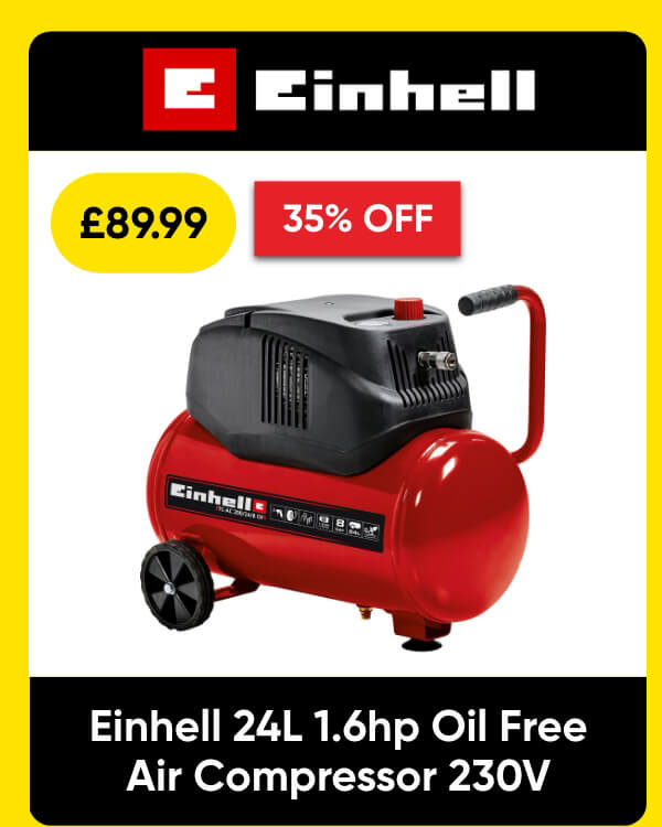 Einhell 24L 1.6hp Oil Free Air Compressor 230V