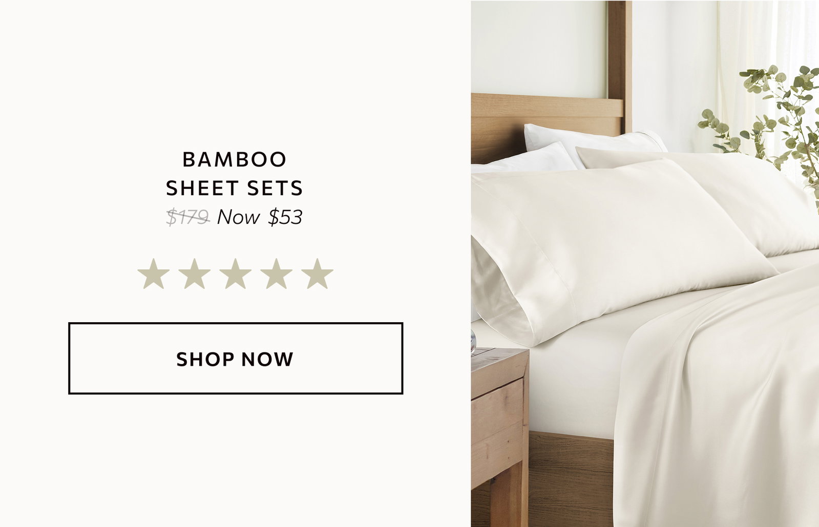 Luxury Cooling Bamboo Sheet Sets: Available in 5 color options.
