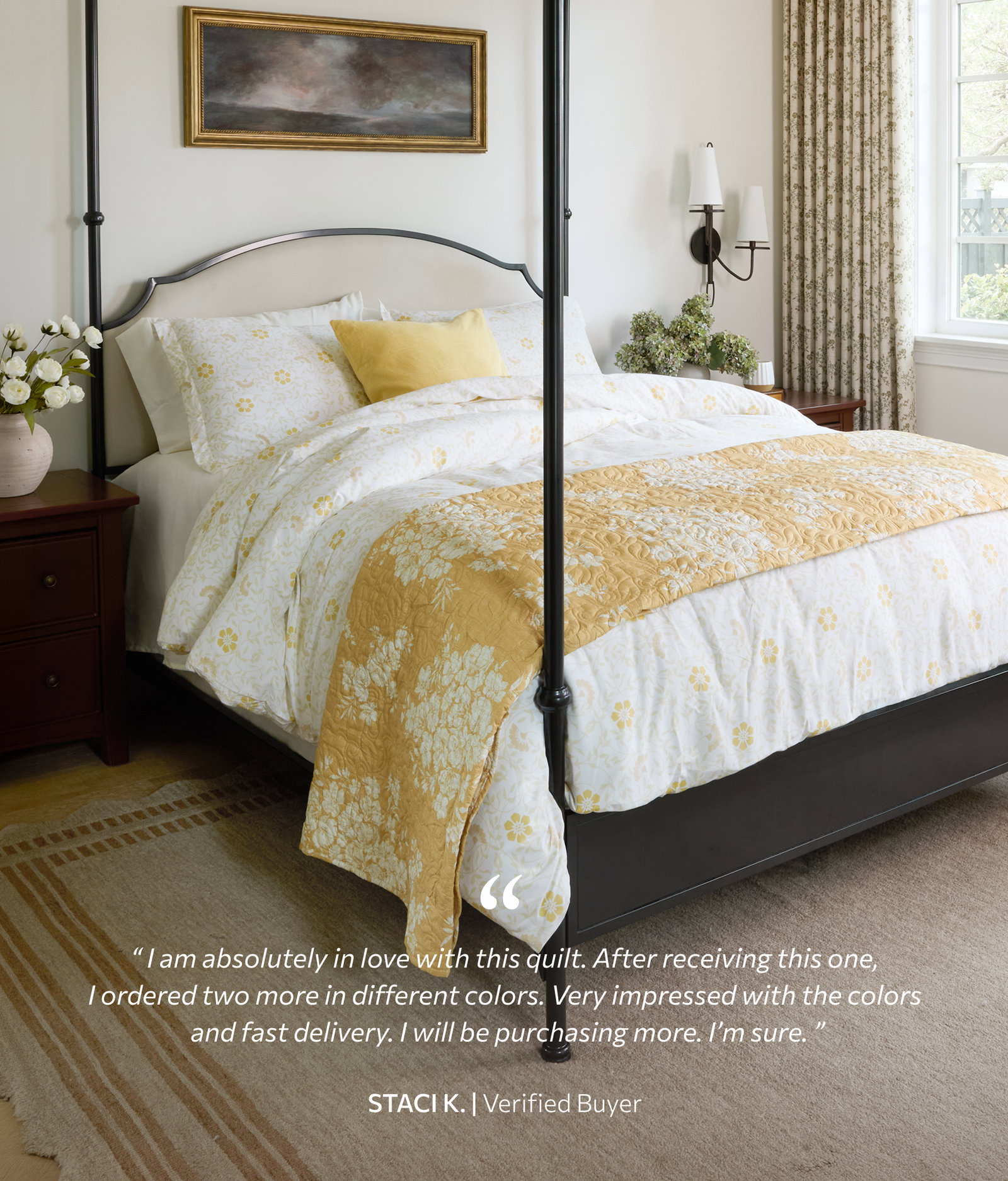 Distressed Bouquet Quilt Set: Over 250+ five star reviews.
