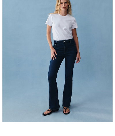 MID RISE STRAIGHT FLARE JEANS