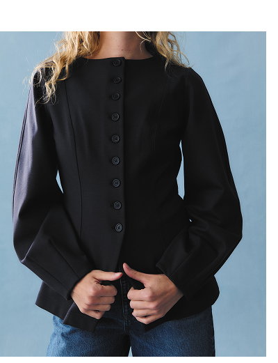 BONNIE PONTE WAISTED BLAZER