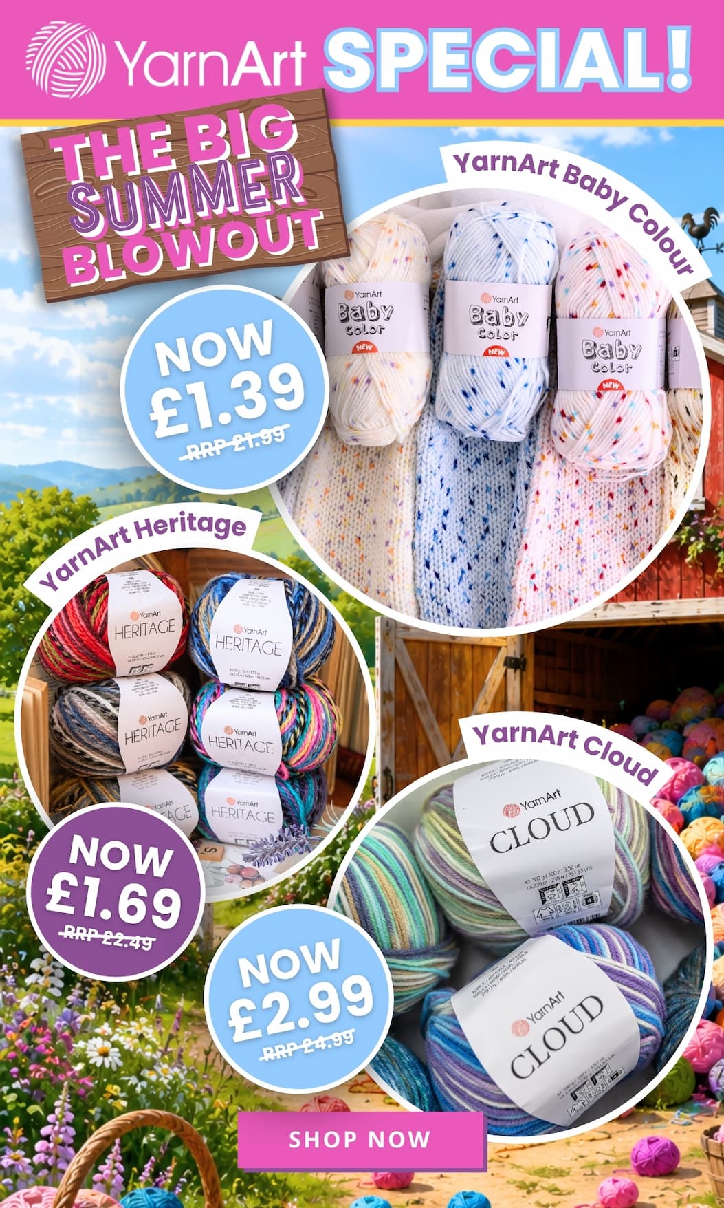 Big Summer Blowout YarnArt Savings