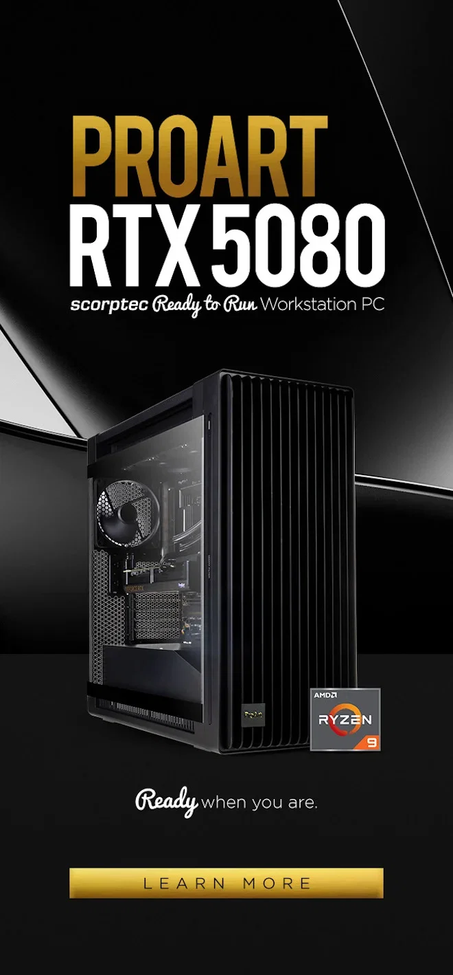 READY TO RUN Scorptec ProArt RTX 5080 Workstation PC