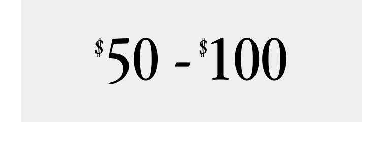 $50-$100