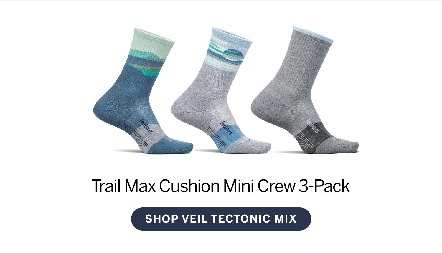 Trail max cushion mini crew 3-pack. 