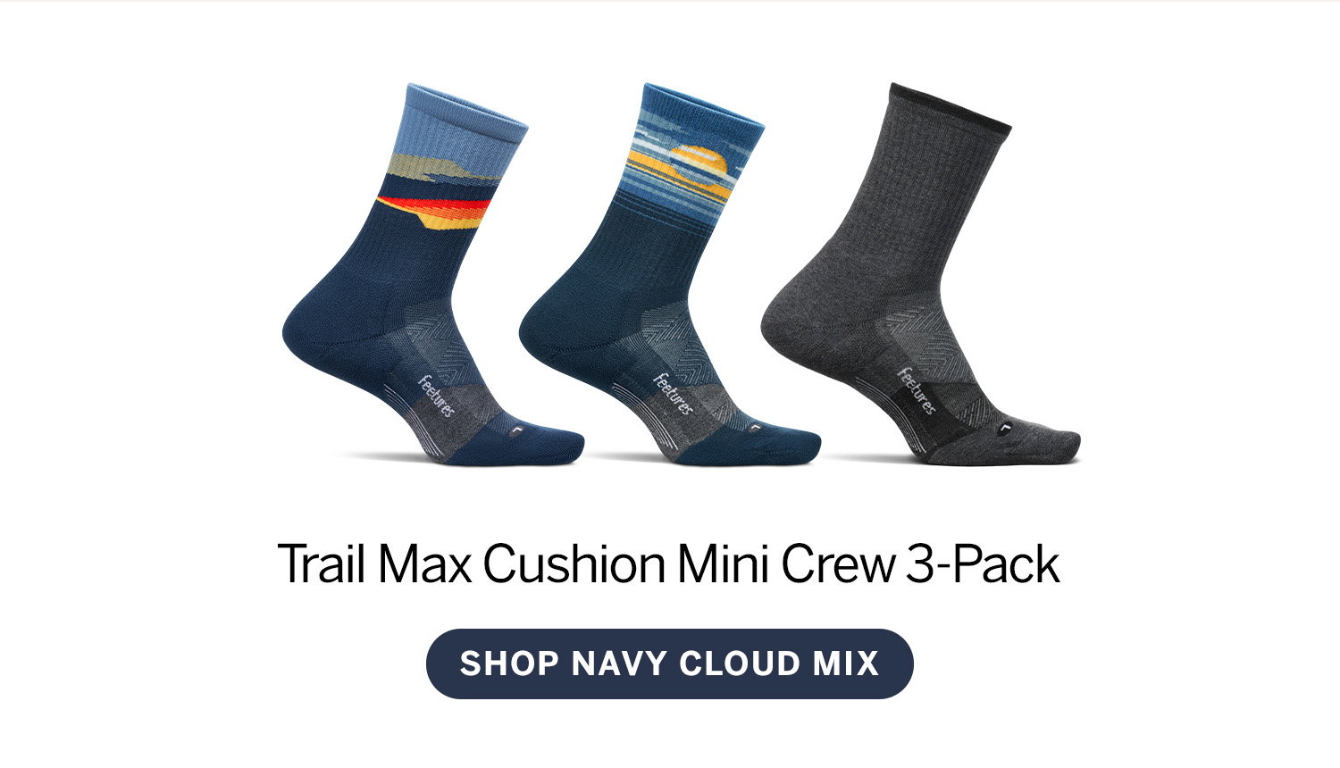 Trail max cushion mini crew 3-pack. 